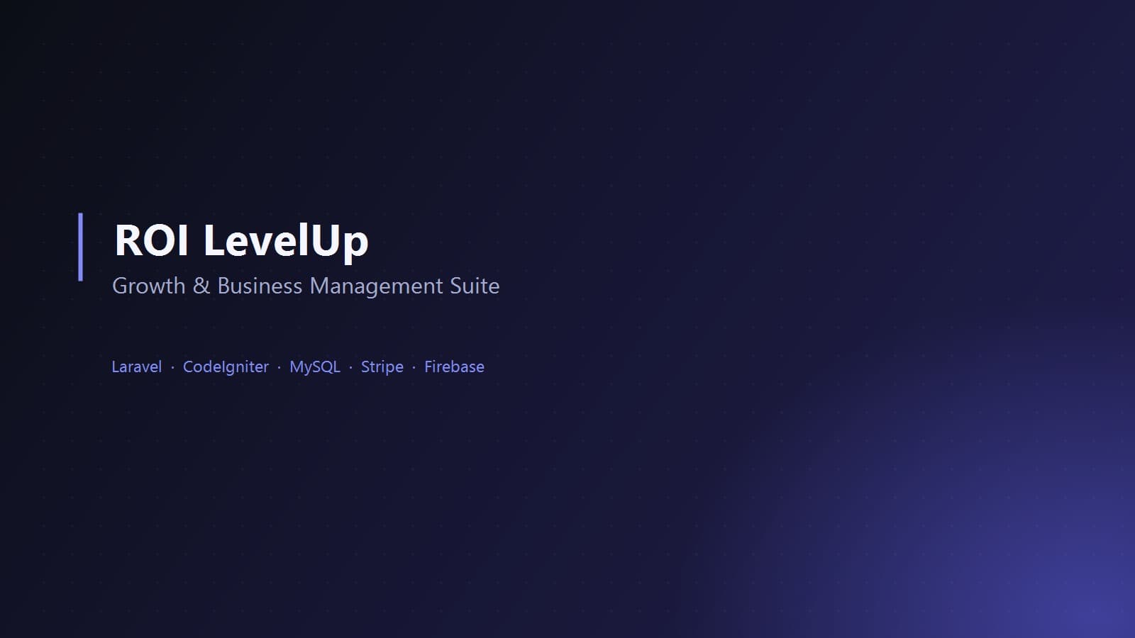 ROI - SaaS Business Management Platform