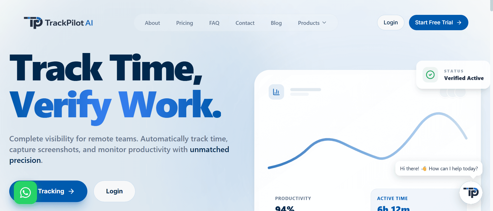 TrackPilot AI - Remote Work & Time Tracking SaaS