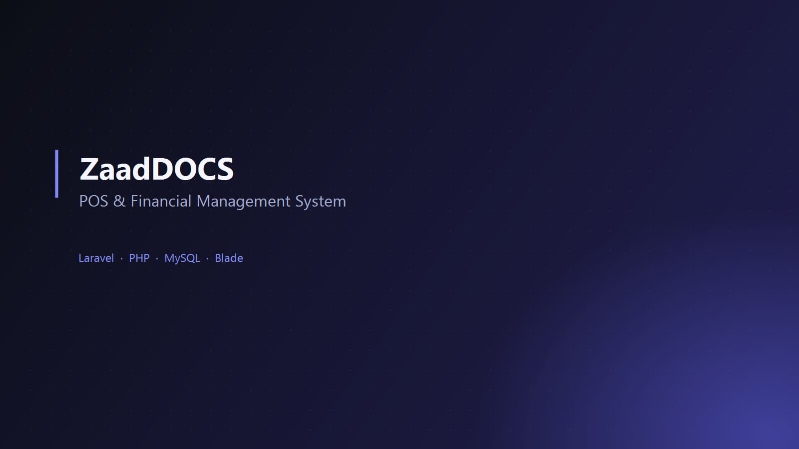 ZaadDOCS - POS & Financial Management System